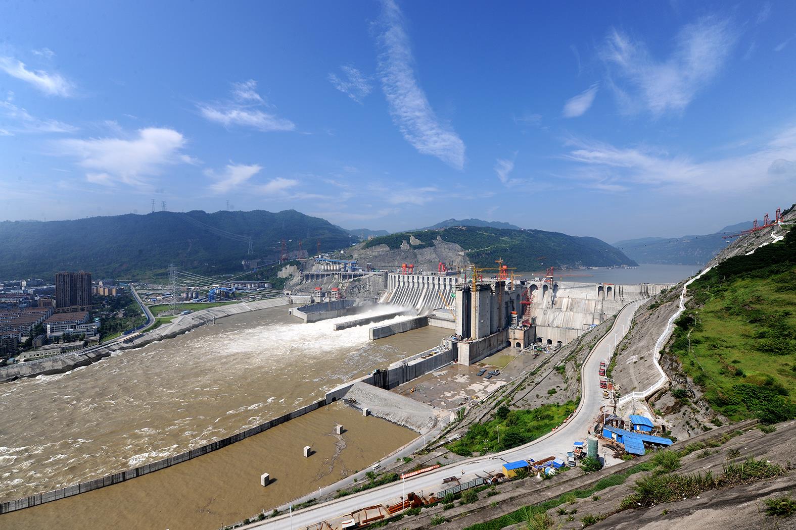 向家坝8月工程面貌全景