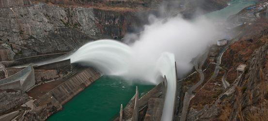 溪洛渡1号、4号泄洪洞开启泄洪泄洪--王连生