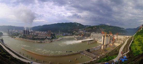 向家坝工程全貌接片201308111高峰摄